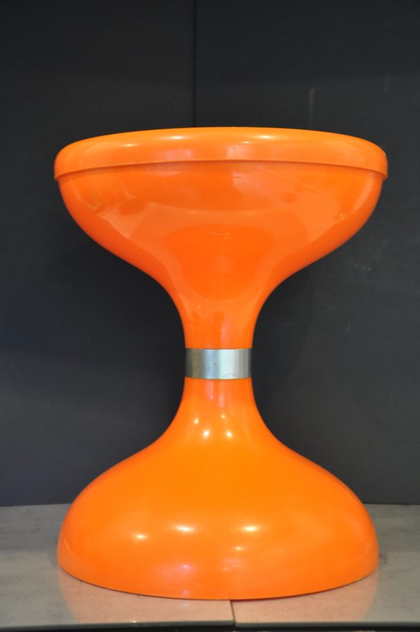 Tabouret Robert sgabello americano plastique orange vintage années 70 – Image 8