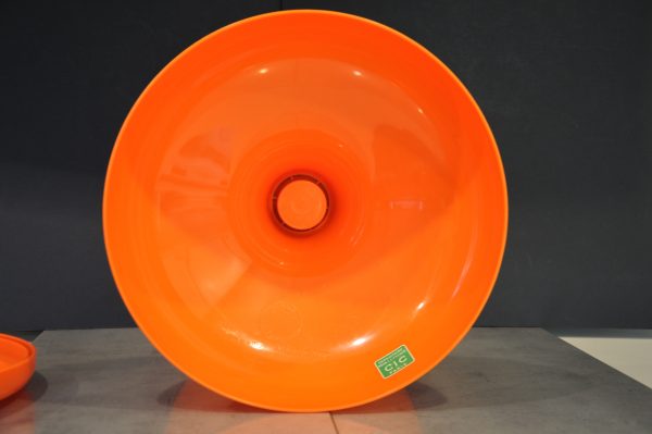 Tabouret Robert sgabello americano plastique orange vintage années 70 – Image 7