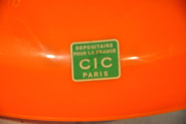 Tabouret Robert sgabello americano plastique orange vintage années 70 – Image 6
