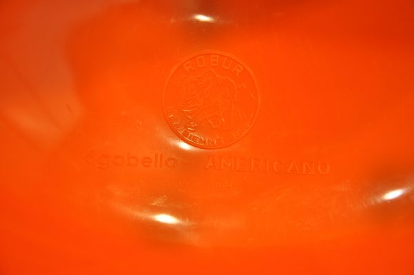 Tabouret Robert sgabello americano plastique orange vintage années 70 – Image 5