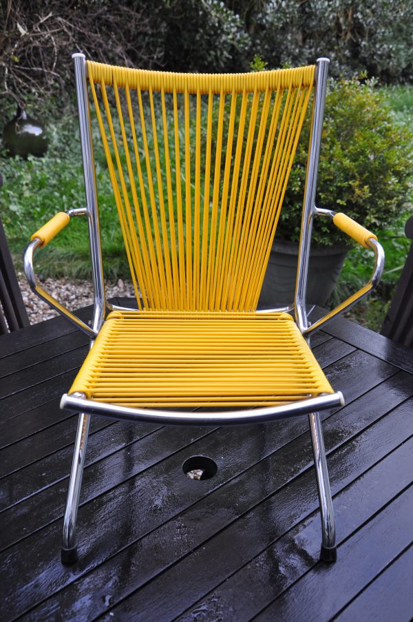 Chaise enfant pliable en scoubidou vintage années 60 – Image 7