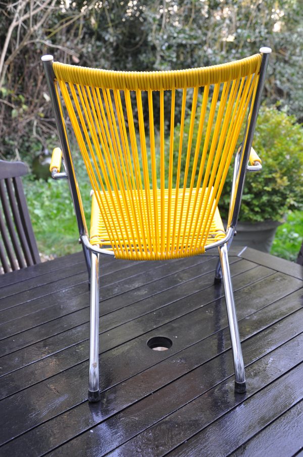 Chaise enfant pliable en scoubidou vintage années 60 – Image 6