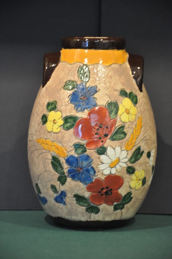 Vase  à anses à fonds pansu - Jerôme Massier Fils- Vallauris - – Image 7