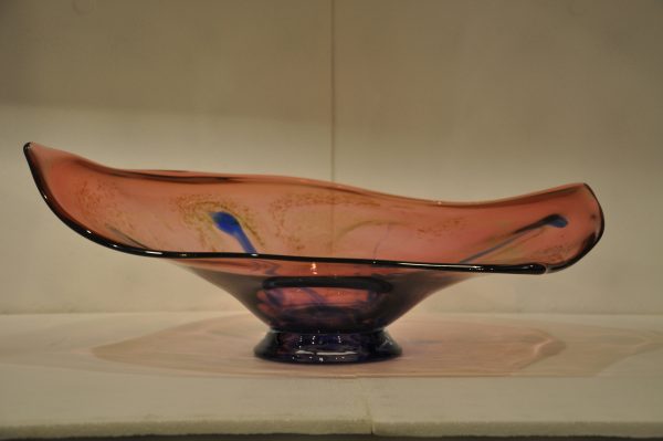 Grande coupe contemporaine en verre du maître verrier Marc DALIGAULT