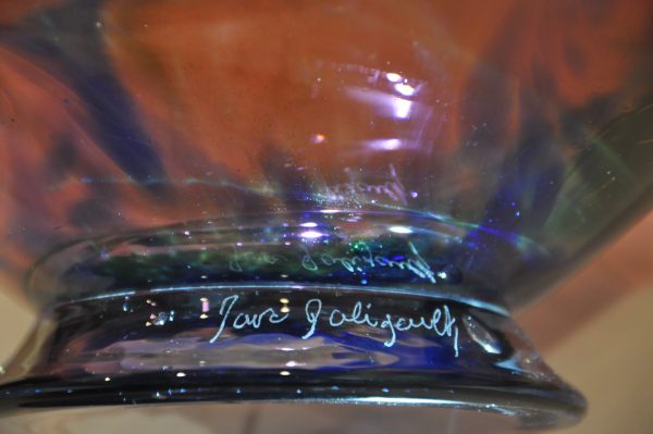 Grande coupe contemporaine en verre du maître verrier Marc DALIGAULT – Image 3