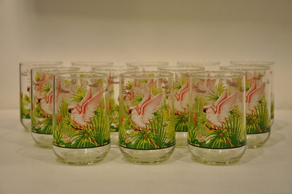 Lot de 12 verres vintage à rhum / cocktail Pitterson