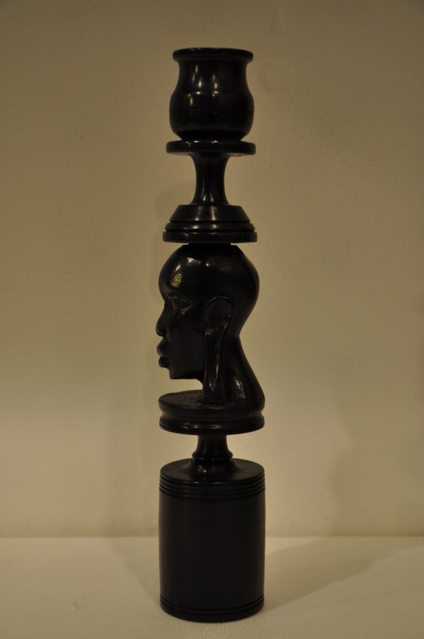 Bougeoir en Ébène - Visage Massaï – Image 8