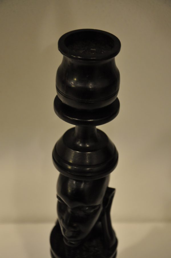 Bougeoir en Ébène - Visage Massaï – Image 4