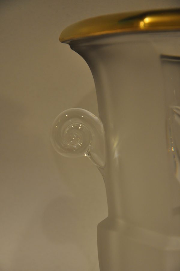 Superbe seau à champagne de luxe en cristal de Lorraine 24% Pbo - et doré à l'or fin 24 carats – Image 13