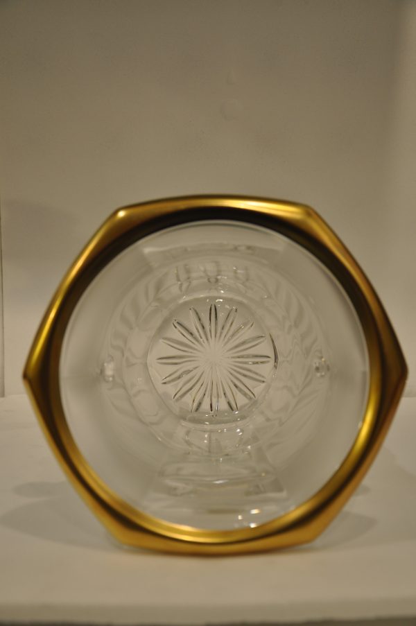 Superbe seau à champagne de luxe en cristal de Lorraine 24% Pbo - et doré à l'or fin 24 carats – Image 12