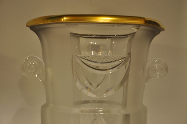 Superbe seau à champagne de luxe en cristal de Lorraine 24% Pbo - et doré à l'or fin 24 carats – Image 10