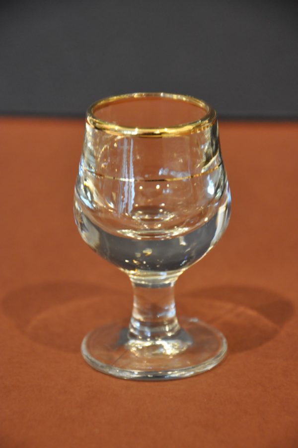 12 Verres à digestif Verres à pied avec liseré doré – Image 5