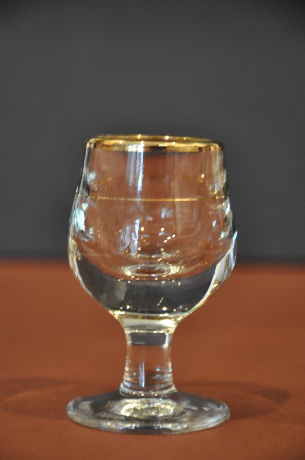 12 Verres à digestif Verres à pied avec liseré doré – Image 3