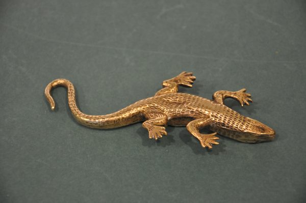 Lézard vintage en laiton vers 1970 – Image 4