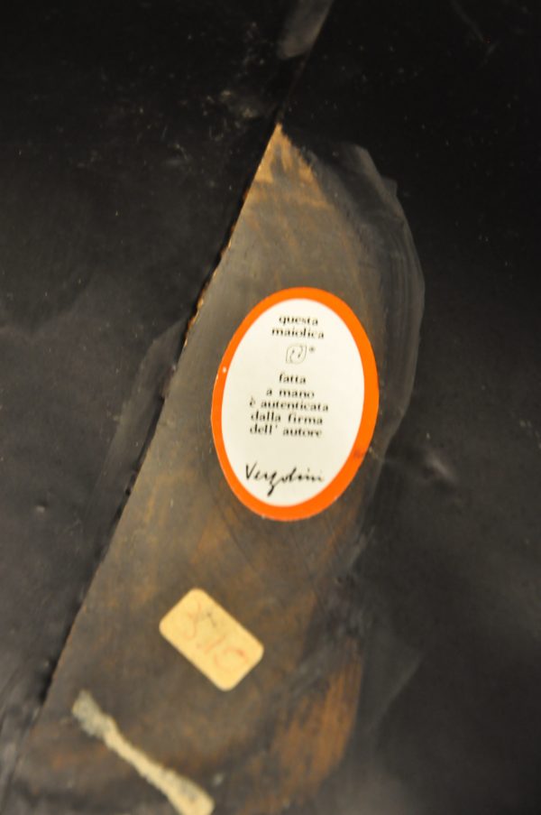 Plat en Céramique de Renzo Verzoloni - Pièce de Collection Années 80 – Image 8