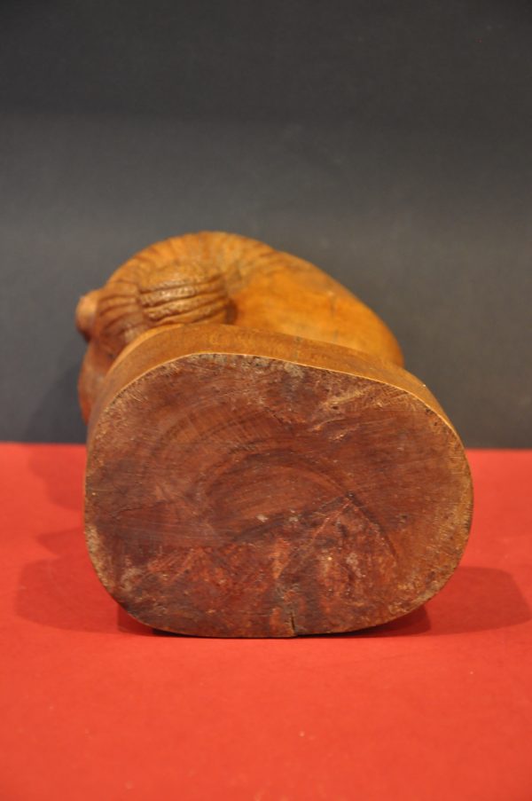 SCULPTURE TETE EN BOIS DE  PALISSANDRE FEMME MADAGASCAR – Image 3