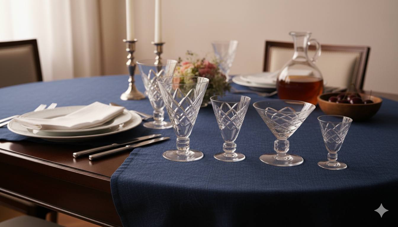 Service de Verres en cristal de la Verrerie Doyen Havre en Belgique