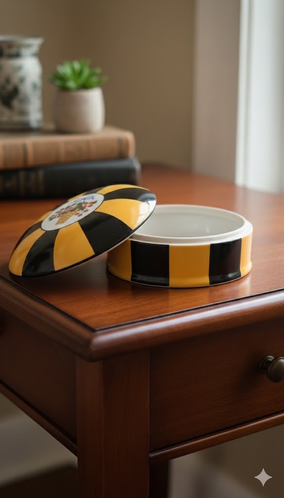 Bonbonnière en Porcelaine de Limoges - Art déco – Image 4