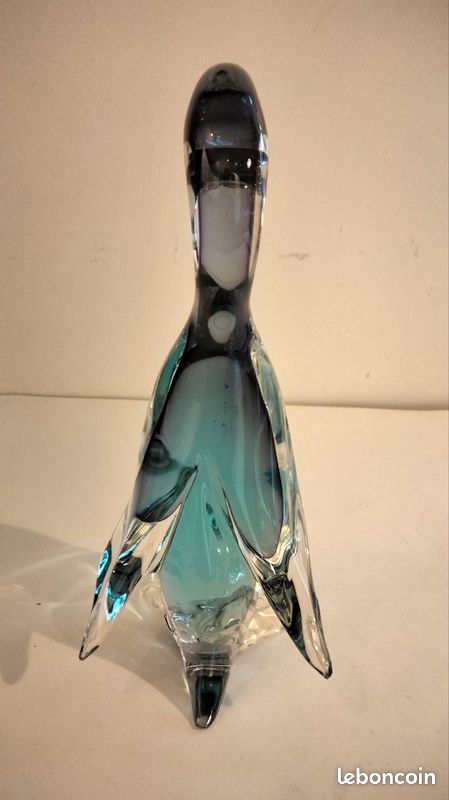 Sculpture Canard Élancé en verre de Murano – Technique Sommerso – 21 cm – Image 7