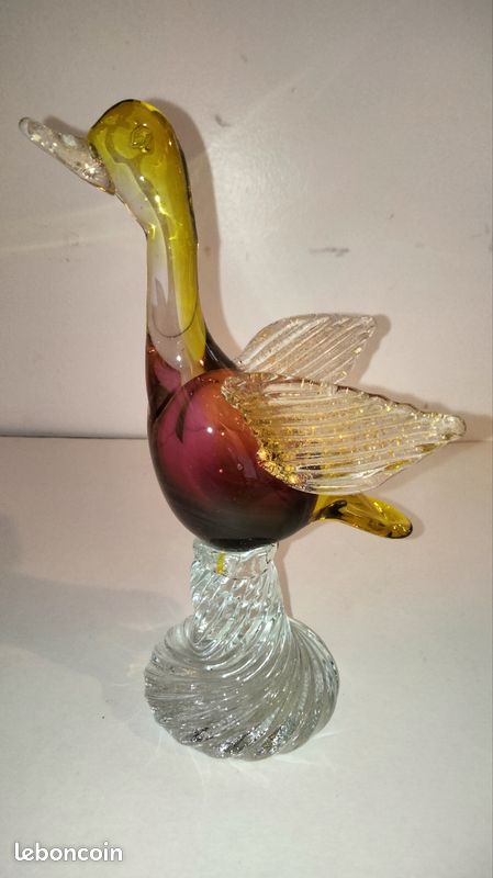 Sculpture Canard Vintage en verre de Murano – Image 3