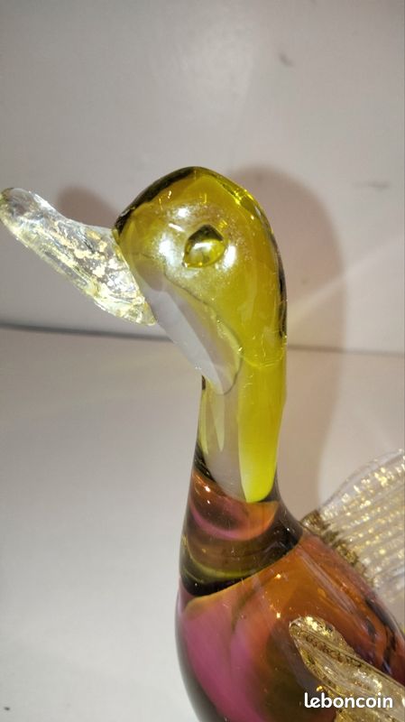 Sculpture Canard Vintage en verre de Murano – Image 2